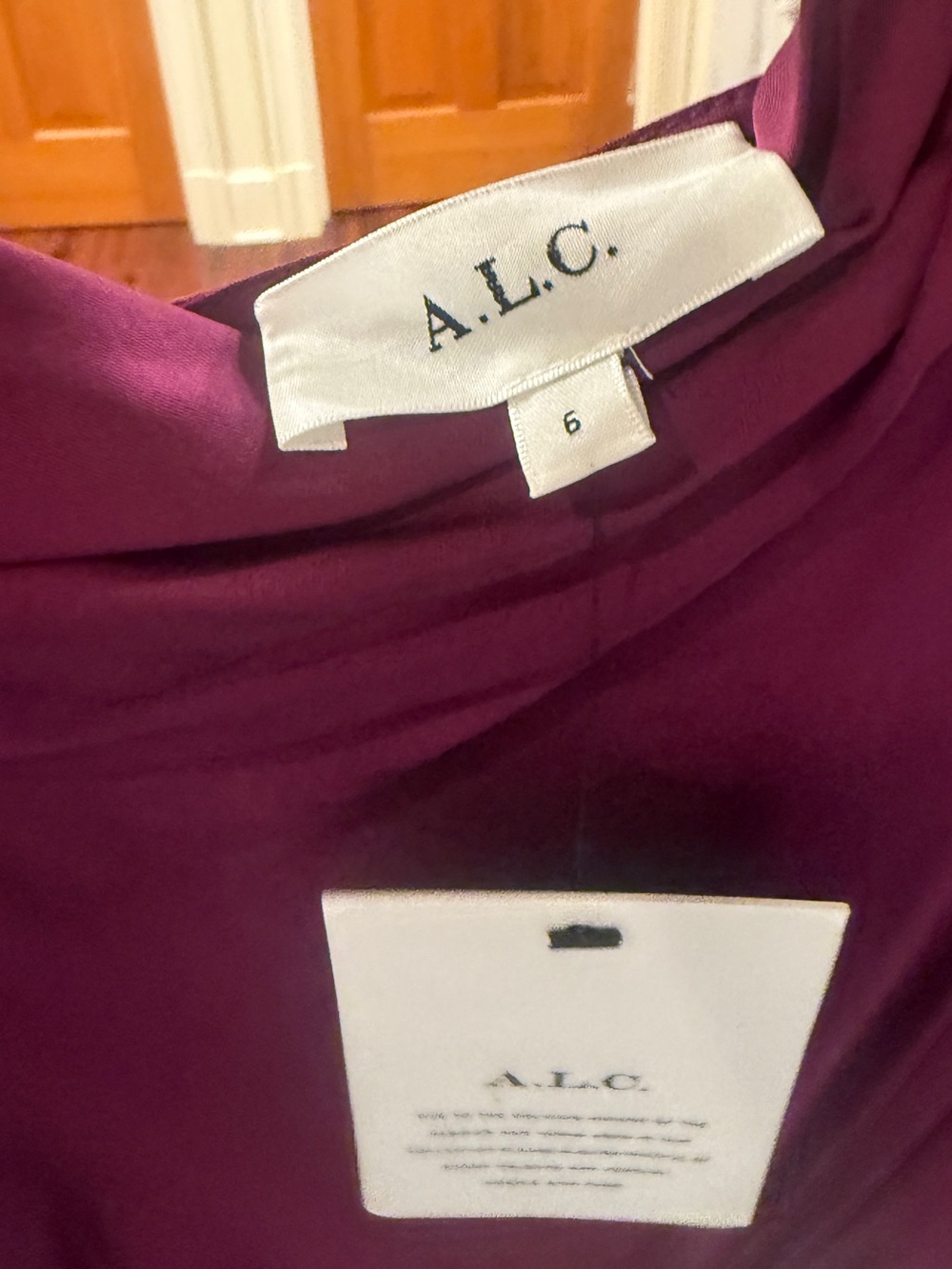 NWT A.L.C. Nadia Ruched Maxi Gown in Jewel Plum - Picture 4 of 4